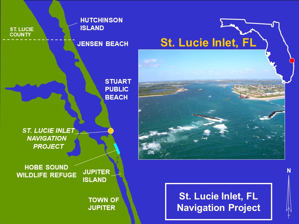 Map of St. Lucie Inlet impoundment basin 